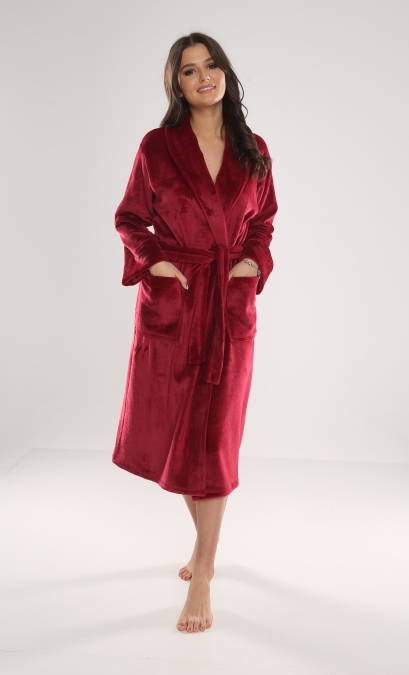 628 Abigail Dlouhý dámský župan Forex - bordó