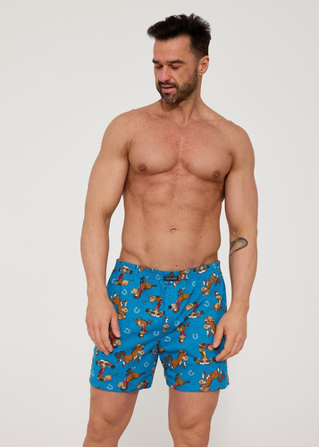 Pánské boxerky Cornette Classic 011/191 Horses– volné bavlněné boxerky s knoflíkem
