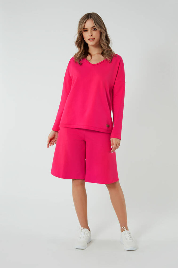 Madri 1/2 culottes dámské šortky Italská móda - fuchsiová