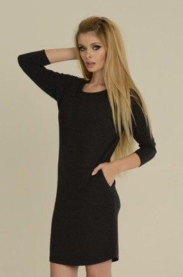 543 Paula noční košile 7/8 rukáv - grafitová