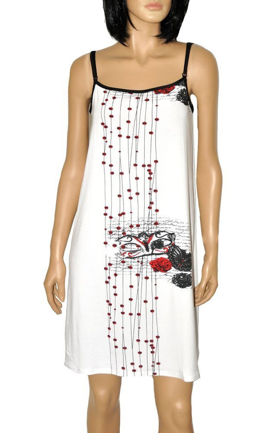 428 Alejandra III Forex noční košile bez ramínek - bílá