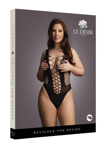 Bodystocking DES023 Le Désir smyslné body s geometrickými výřezy