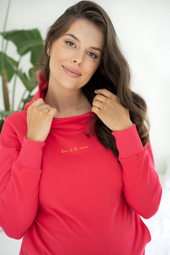 Milk Please bluza do karmienia Milk&Love z kapturem magenta