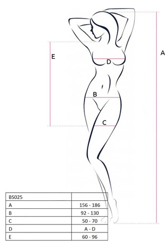 BS025 Bodystocking Passion černá