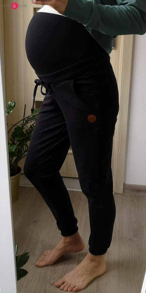 Spodnie dresowe ciążowe Milk&Love czarny