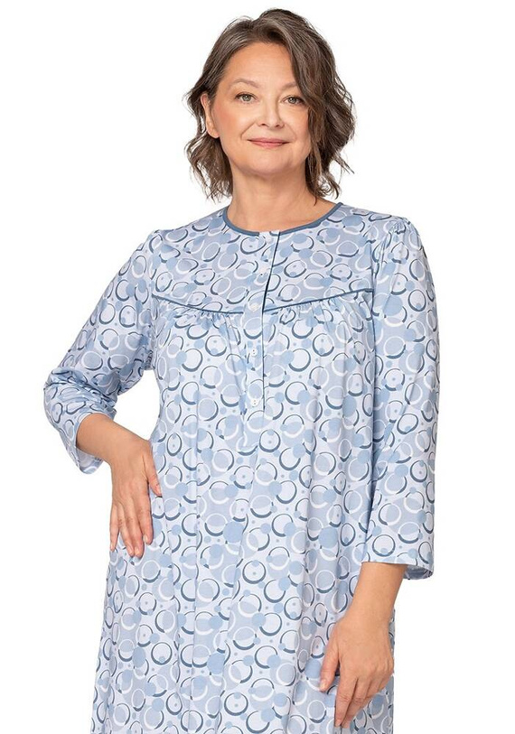 204 Bogna II rozpinana koszula nocna Martel - niebieski 26