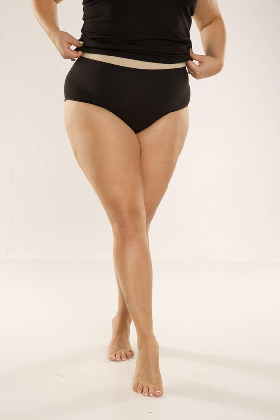 018 Sara Kalhotky s vysokým pasem De lafense - černé