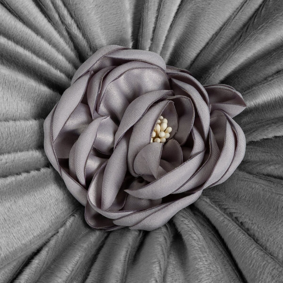 Dekorační polštář Flores Eurofirany květ Ø40 cm silver