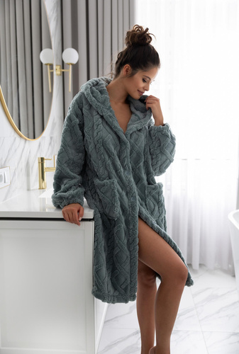 Dámský župan Grethen Sensis - khaki barva