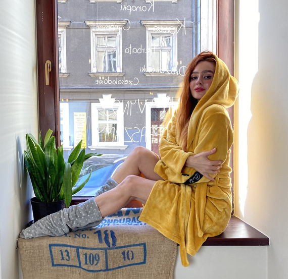 626 Abigail Dámský krátký župan Forex - medový