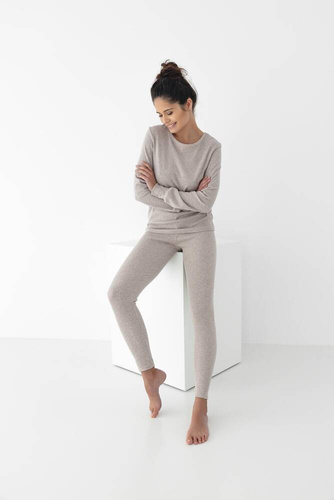 Dámské pyžamo Mabel Sensis - béžový melír