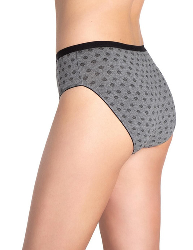 Dámské bikiny Lama L-130 BI-10 - bavlna, balení 3 kusů v odstínech grafitové a černé barvy