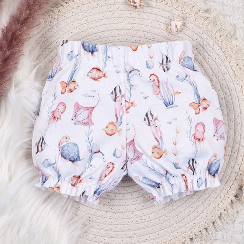 ABN-5489 Dětské šortky z organické bavlny Underwater World Nine, pro dívky