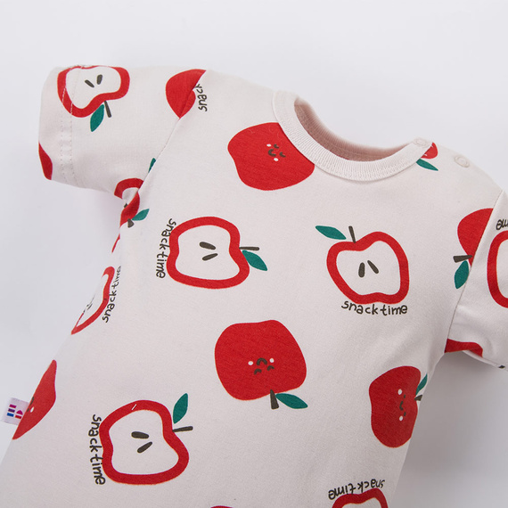 Kojenecké body Eevi Snack Time krátký rukáv bavlna pohodlné