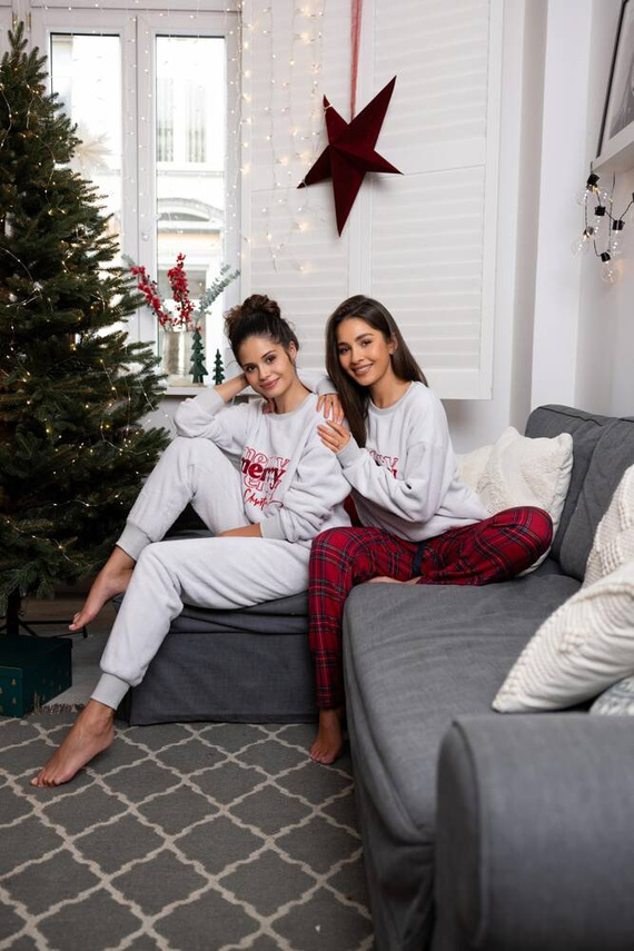 Dámské pyžamo Graciana Soft Sensis - šedé