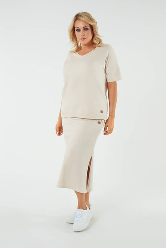 Stella dámská maxi sukně Italian Fashion - béžová