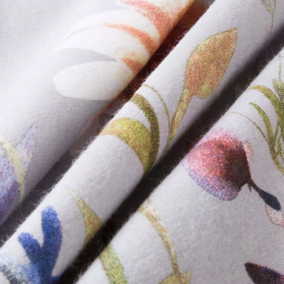 31512/2 Flannelove Darymex šedá barevná květinová ložní souprava, 100% bavlna, hřejivá a měkká