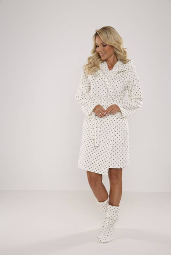 546 Melanie Dámský krátký župan Forex - ecru barva