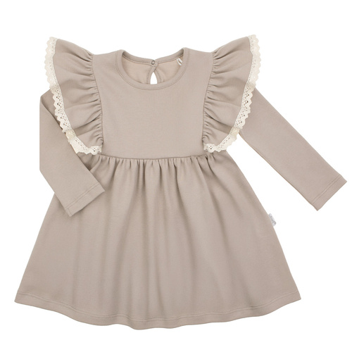 212169 Dívčí šaty Tola Nicol - 100% bavlna, dlouhý rukáv, volánky, lesklá výroba