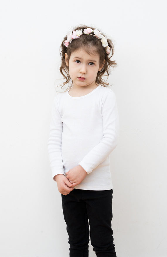 Dívčí tričko Tosia s dlouhým rukávem Italian Fashion - bílé