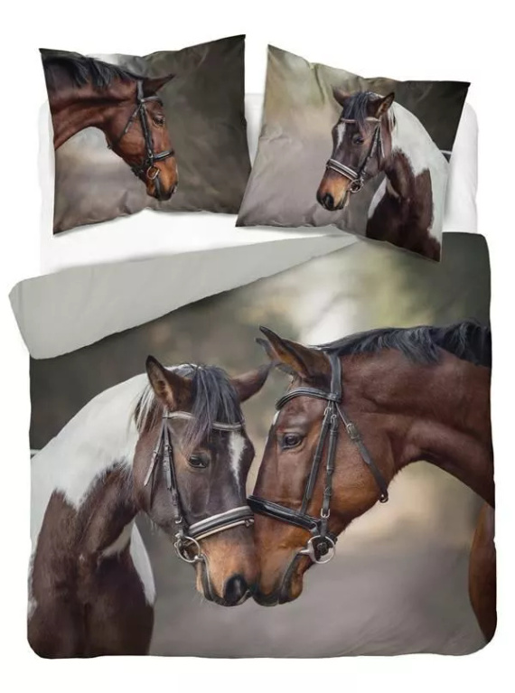 4990 A 3D ložní prádlo z mikrovlákna s motivem koně - Detexpol