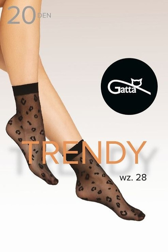 Ponožky Trendy vzor.28 20 den Gatta nero - plstěný, netlakový pásek