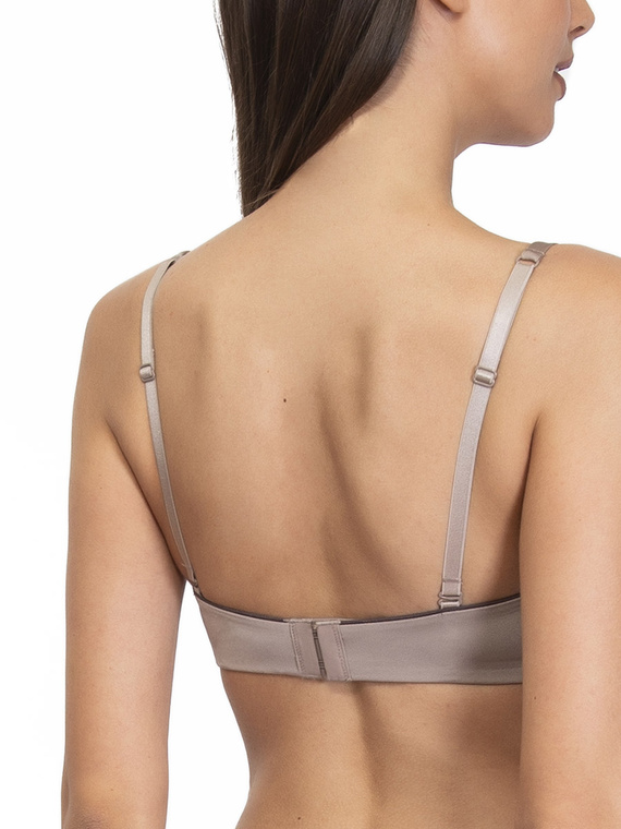 1580 Push-up podprsenka Fantastic - bandeau, mikrovlákno Sielei šedá