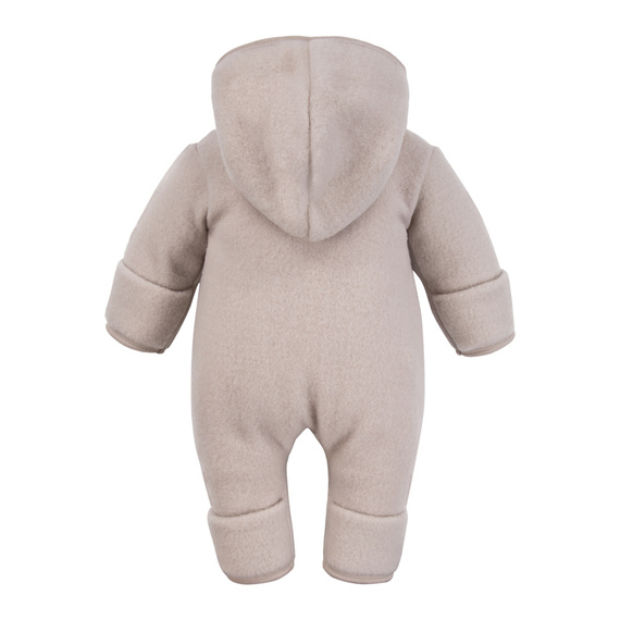 Dětský overal z merino vlny Eevi - béžový, měkký a prodyšný