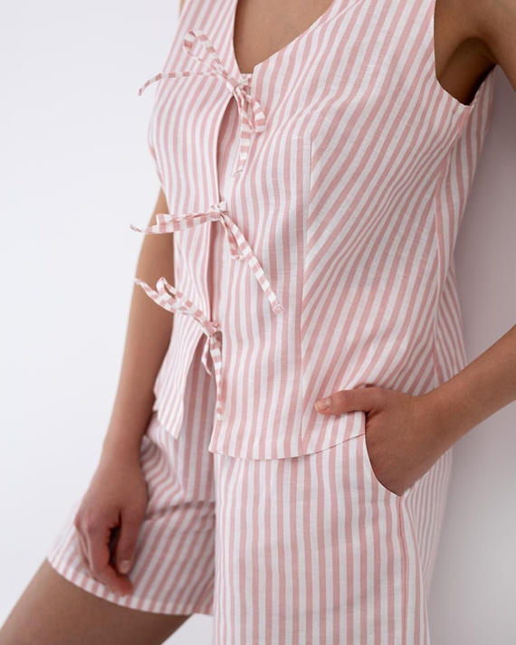 Dámské pyžamo Donata Sensis - ecru-zelené