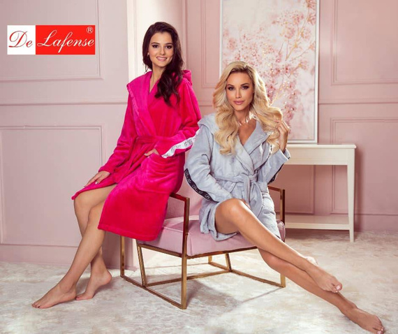 626 Abigail Dámský krátký župan Forex - světle šedý