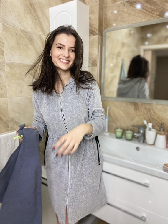 498 Macarena II Dámský krátký župan Forex - světlý melír