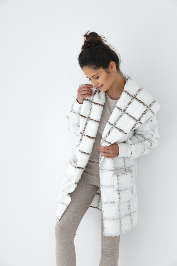 Sensis Delphine Cardigan - bíle pruhovaný