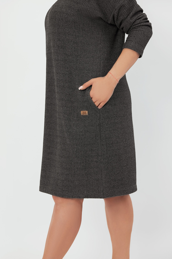 Dámská tunika s dlouhým rukávem Avira Italian Fashion - tmavý melír