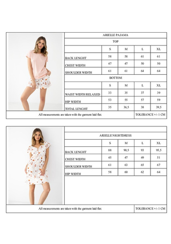 Noční košile Arielle Sensis – bavlněná košile s knoflíky