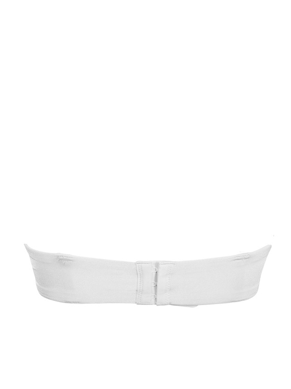 2550 Podprsenka Bandeau - vyztužená, hladká, s odnímatelnými ramínky Sielei bílá