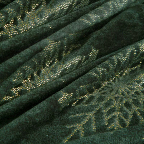 Eurofirany Vánoční přikrývka zelená - měkký přehoz z mikrovlákna, 240 g/m²