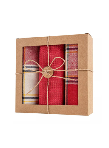 Kuchyňská sada Moraj MRK1500-002 - bavlněné utěrky 3 ks. v ozdobné krabičce