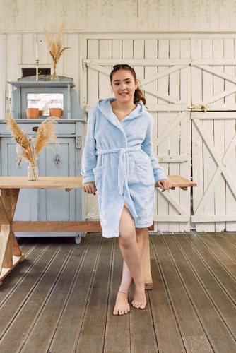 Dívčí župan Misti Italian Fashion - modrý