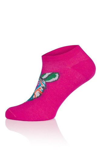 S118S Zebra Ponožky nohy Italian Fashion - amarantový potisk