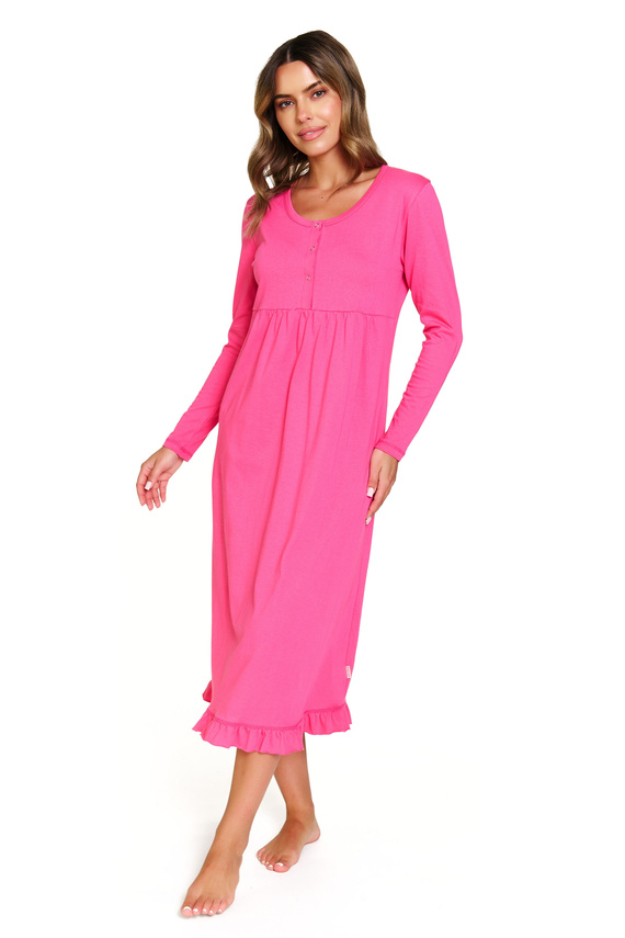 7318 Doctor Nap - Těhotenská a kojící noční košile z bavlny | Polská výroba - pivoňka