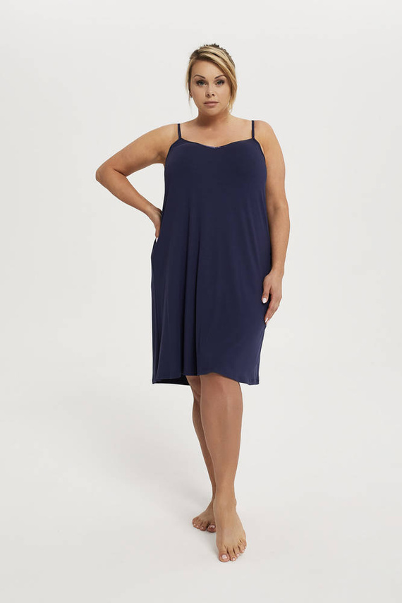 Song Dámská noční košile s úzkými ramínky Italian Fashion - tmavě modrá