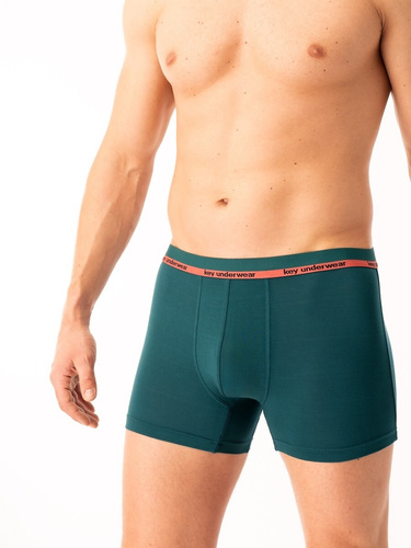 Pánské boxerky Key MXH 287 green- bambusové, měkké a prodyšné