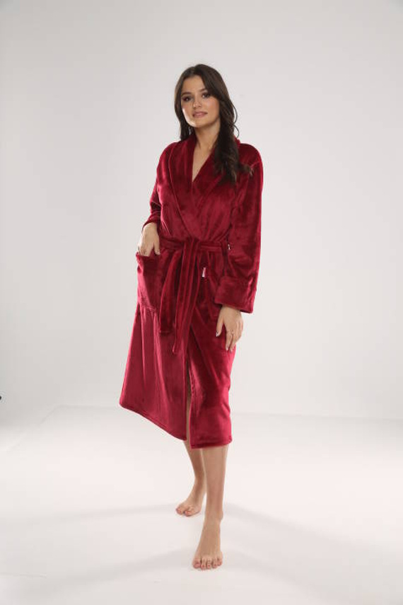 628 Abigail Dlouhý dámský župan Forex - bordó