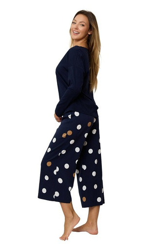 Oceane PS75 Mefemi dámské pyžamo - viskóza, dlouhé, s hráškem
