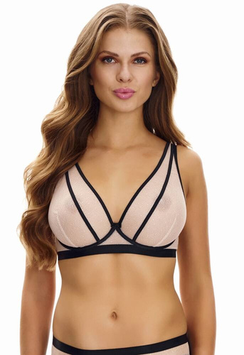 2470 Soft bralette podprsenka Lupoline-béžová černá