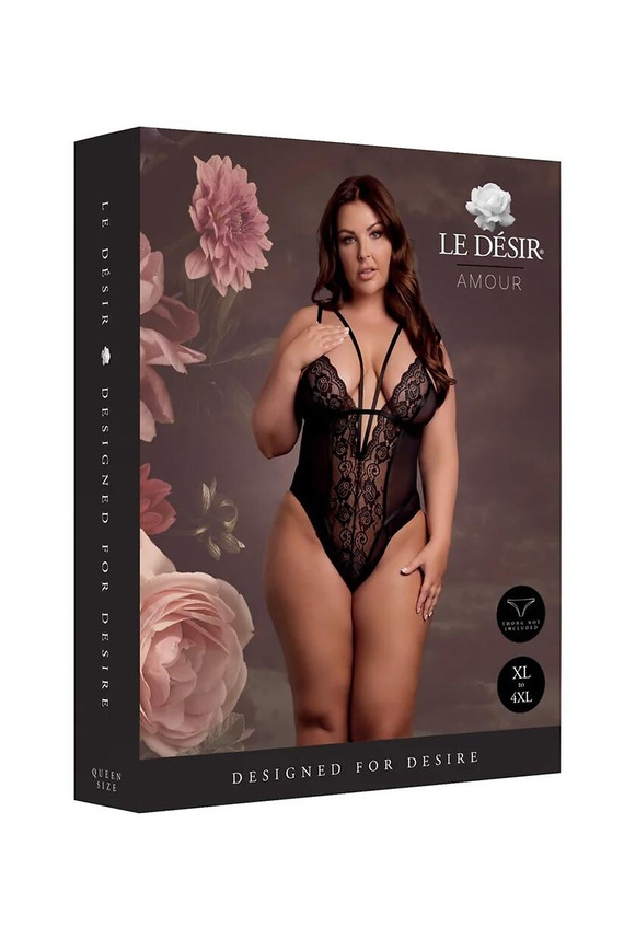 Body AMR006 Amour Le Désir krajkové body plus size XL-4XL černé