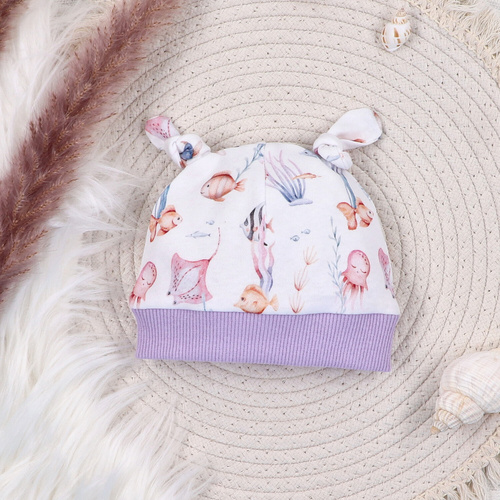 ABN-5490 Dětská čepice Underwater World Nini - organická bavlna, měkká, prodyšná