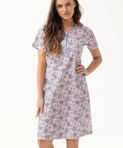 260 Luna dámská noční košile - vřes, bavlna, klasická