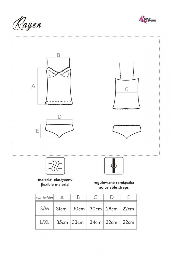 Rayen LC 90020 Dámský dvoudílný set LivCo Corsetti Fashion