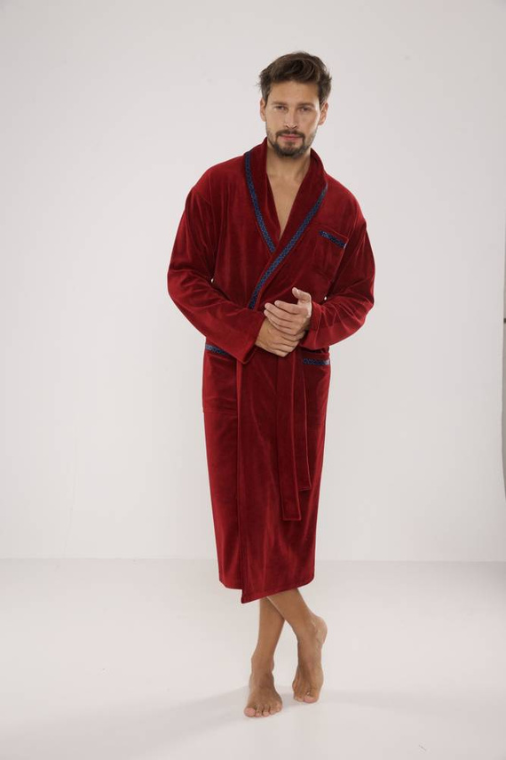 666 Ronaldo pánský župan De Lafense - bordó